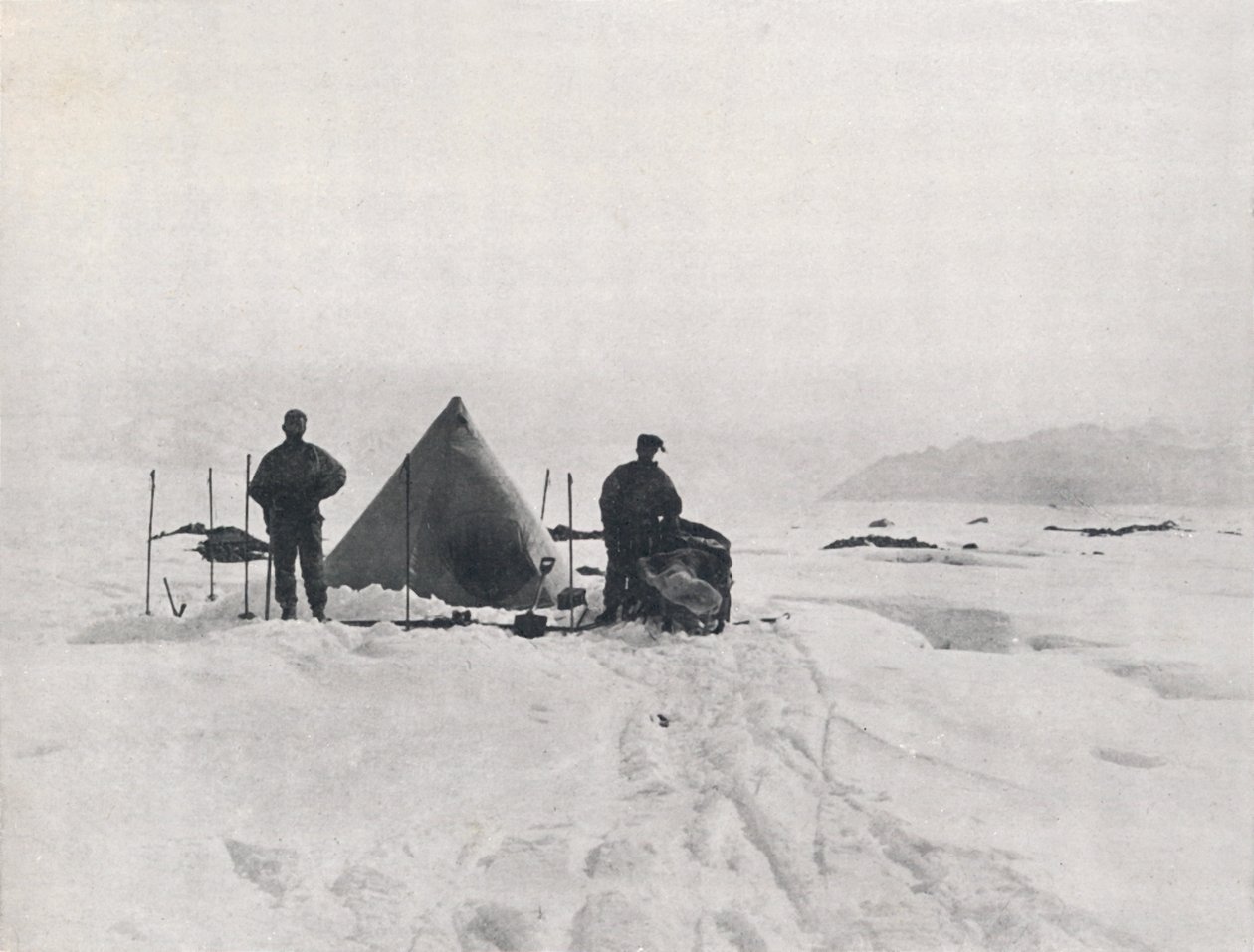 列维克斯营地在Crevasses中，1912年，1913年 作者 G.默里·列维克