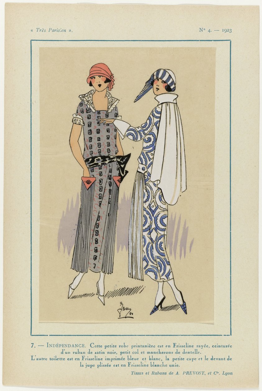 巴黎人》（Très Parisien），1923 年，第 4 期：7-独立。这件小礼服... 作者 G·P·朱马尔