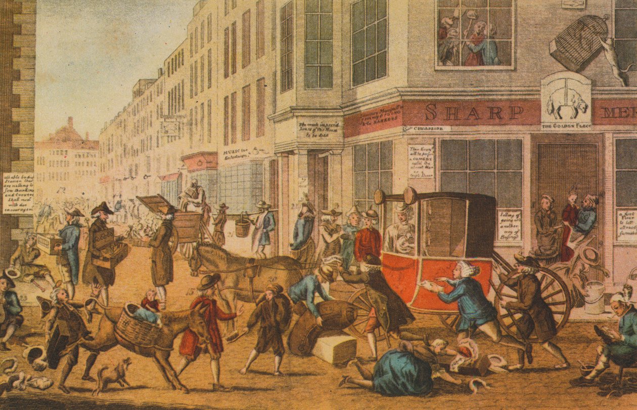 现代商人，或英国商业的辉煌》，1774年 作者 特里