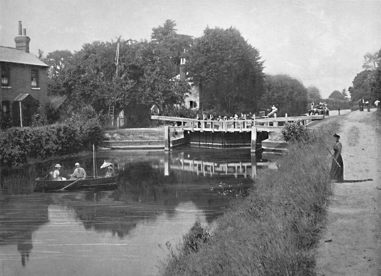 桑宁·洛克（Sonning Lock）：在泰晤士河畔，c1896 作者 GW威尔逊公司