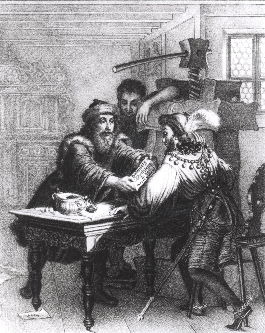 印刷的发明，1827 作者 加布里埃尔·克里斯托夫·格林