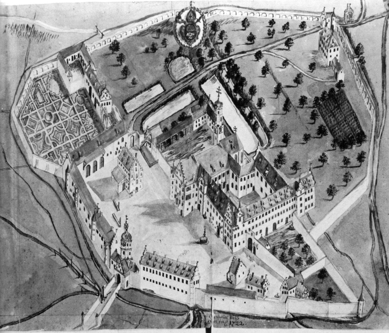 Kloster Schussenried，1722年 作者 加布里埃尔·韦斯（Gabriel Weiss）