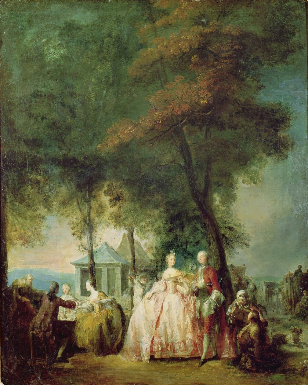 在Longchamp长廊，1760 作者 加布里埃尔·德·圣奥班
