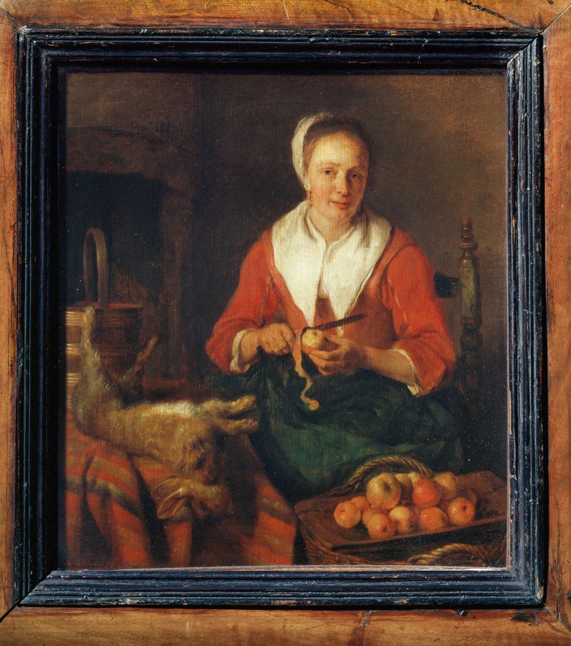 La peleuse de pommes - The apple-pealer ... 作者 加布里埃尔 (加布里埃尔) Metsu