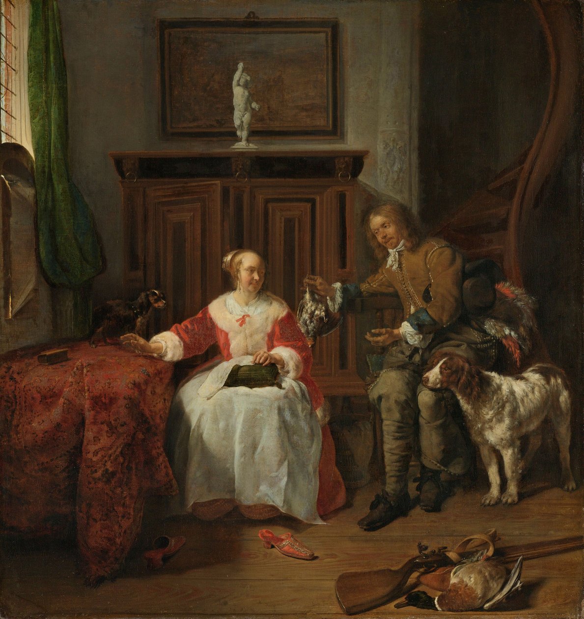 Hunter&39;s Present，c.1658-61 作者 加布里埃尔·梅苏