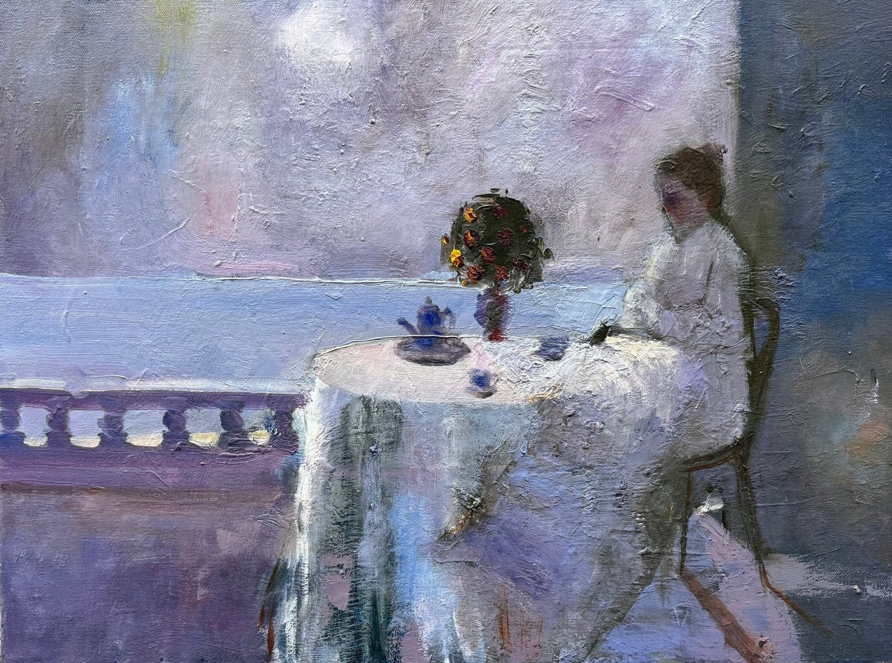 海边的女人》，2020 年（布面油画） 作者 加布里埃尔·帕尔马