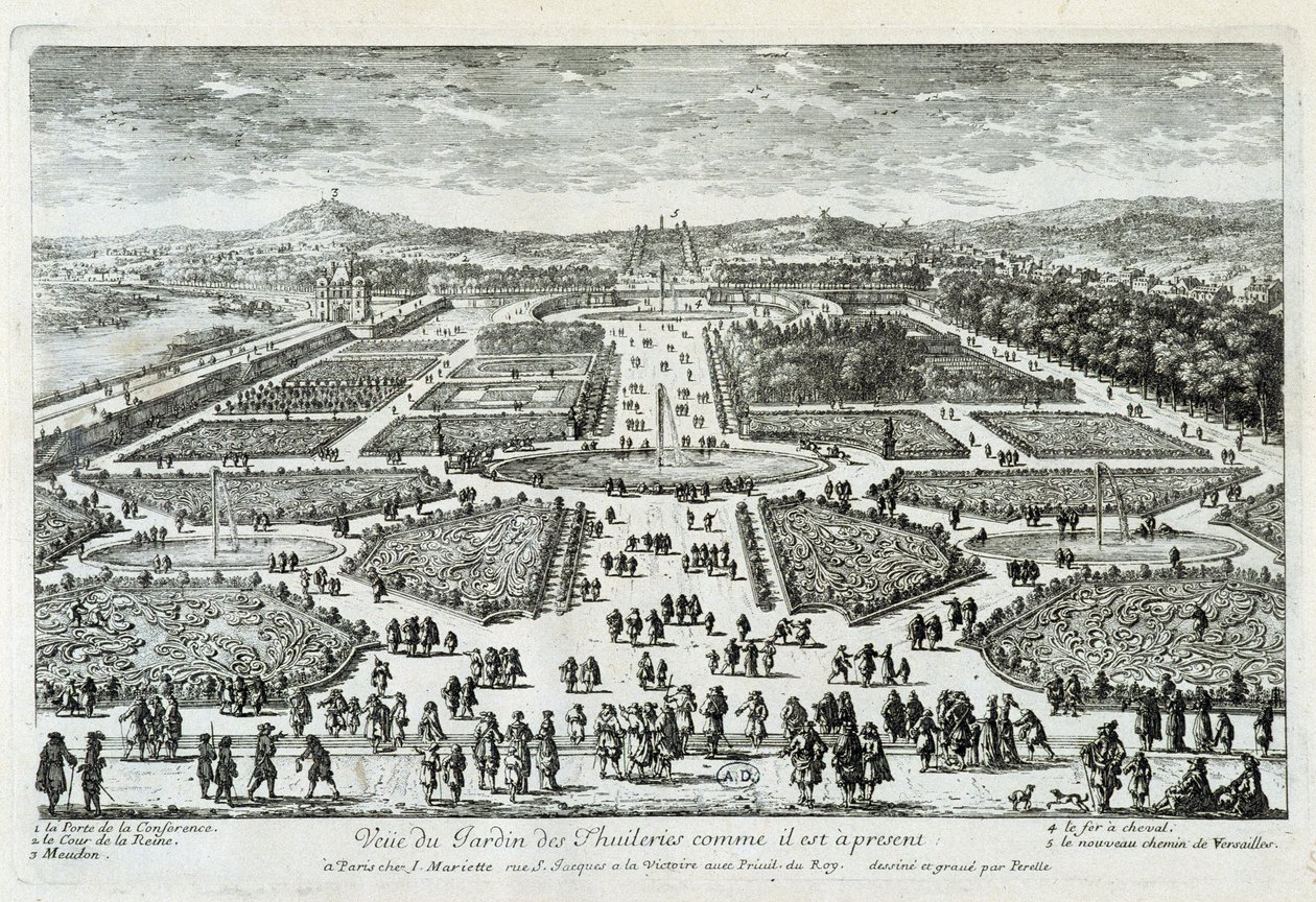 View of the Tuileries Garden as it is now - grav. by Perelle, end 17th century 作者 加布里埃尔·佩雷尔