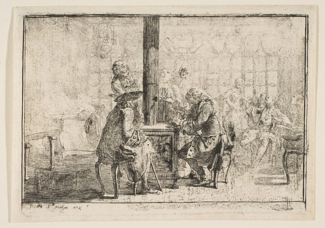 Nouvellistes，1752年。 作者 加布里埃尔·德·圣奥班