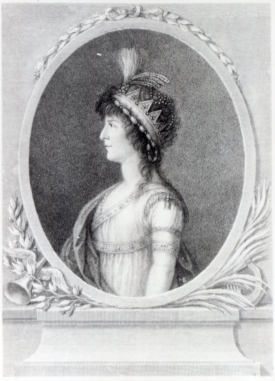 Angelica Catalani，由Francesco Bartolozzi雕刻，1802年 作者 加埃塔诺·巴斯蒂利斯（Gaetano Basteris）