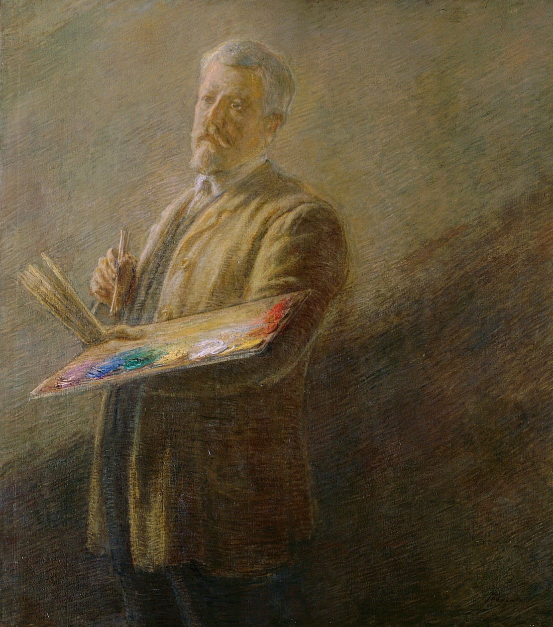 自画像 作者 加埃塔诺·普雷维亚蒂（Gaetano Previati）
