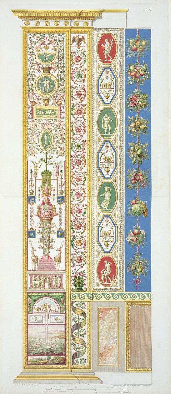 来自梵蒂冈的拉斐尔长廊的小组，由Ioann Ottaviani雕刻，1770年（铜板雕刻） 作者 盖塔诺·萨沃雷利（Gaetano Savorelli）