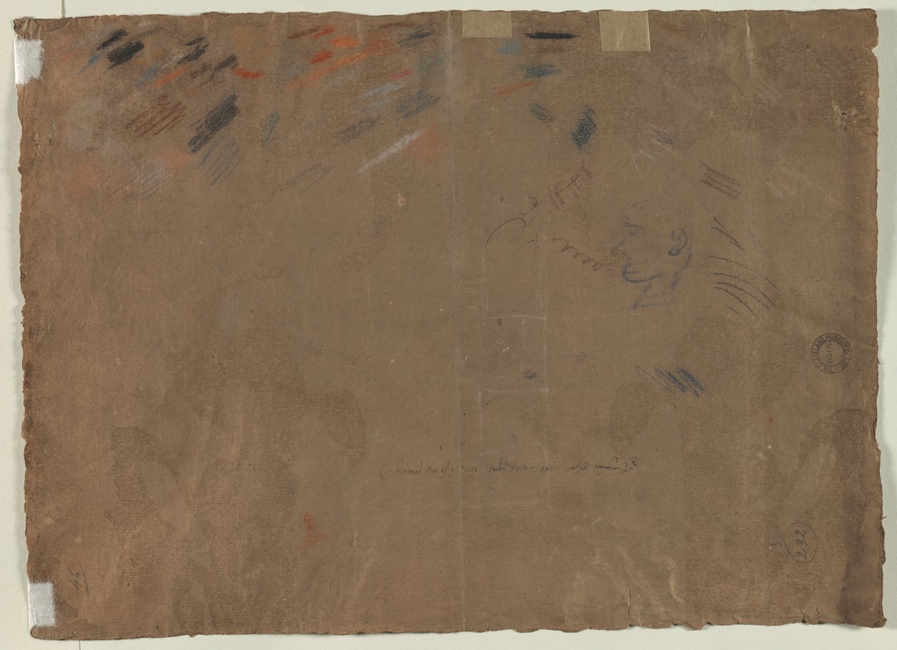 头像素描，1780年代。 作者 加埃塔诺·甘多尔菲（Gaetano Gandolfi）