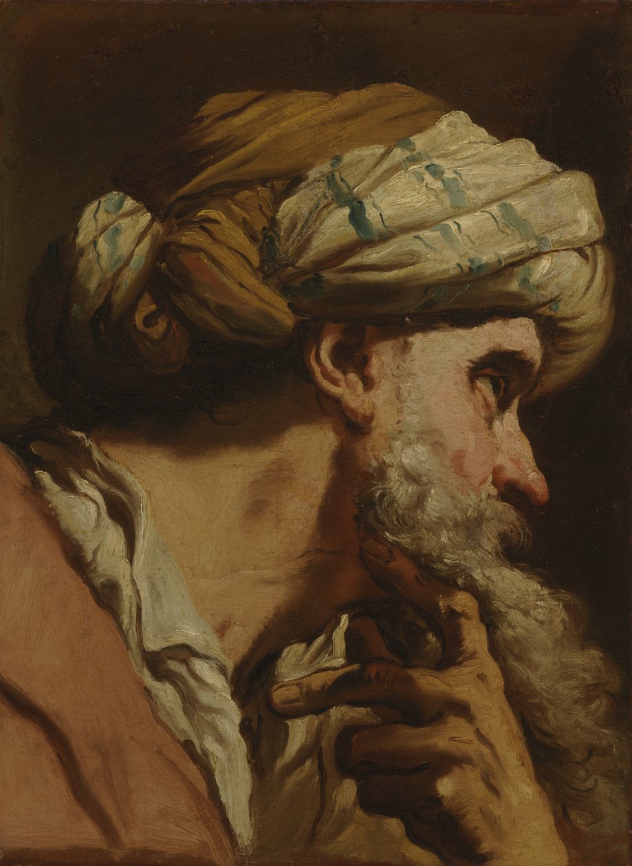 研究东方头，c.1766-75 作者 加埃塔诺·甘多尔菲（Gaetano Gandolfi）