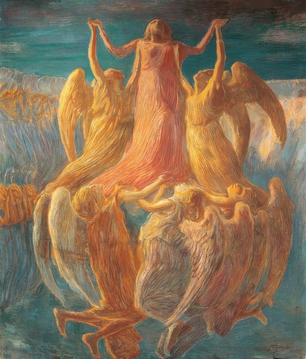 假设，Gaetano Previati（1852-1920）。 作者 加埃塔诺·普雷维亚蒂（Gaetano Previati）