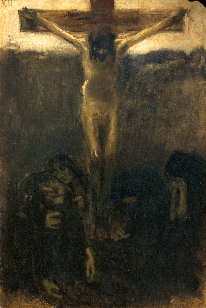 耶稣受难 作者 加埃塔诺·普雷维亚蒂（Gaetano Previati）