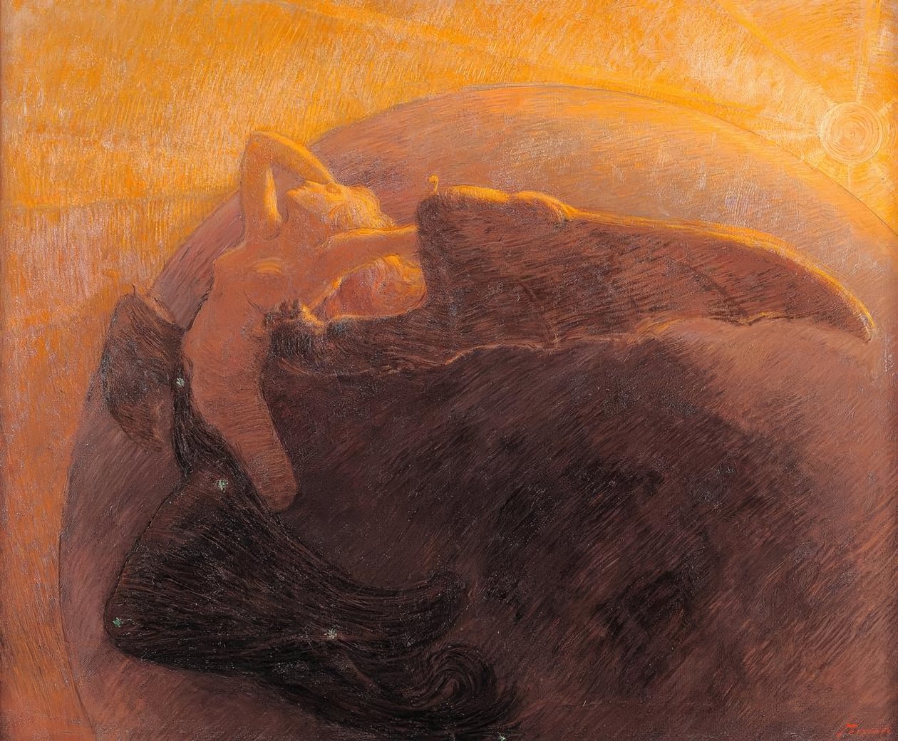 白天唤醒黑夜 作者 加埃塔诺·普雷维亚蒂（Gaetano Previati）