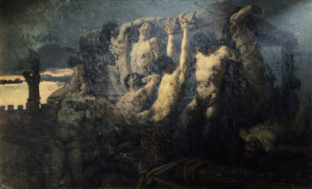 克雷马的人质》，作者盖塔诺-普雷维亚蒂（1852-1920）。 作者 加埃塔诺·普雷维亚蒂（Gaetano Previati）