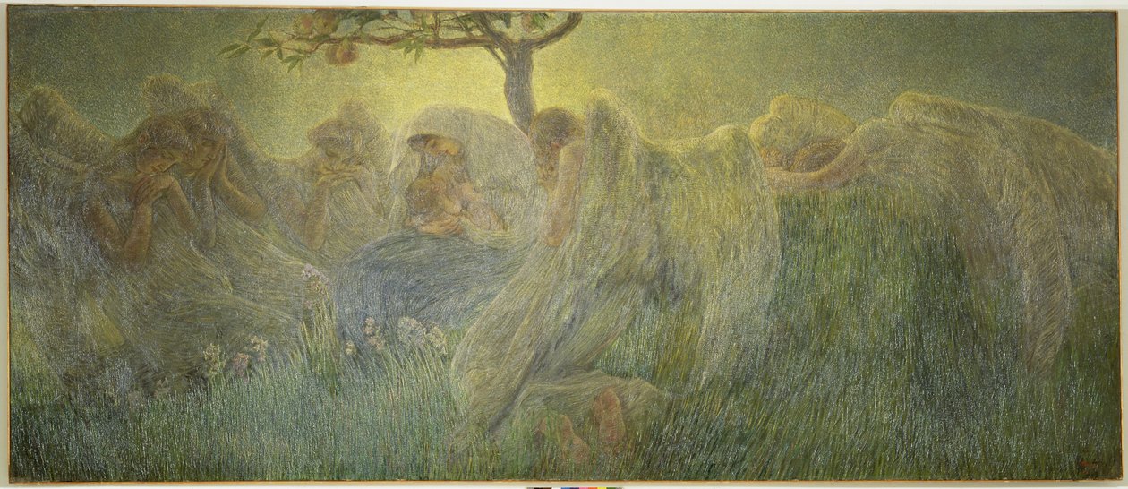 产妇，1891年 作者 加埃塔诺·普雷维亚蒂（Gaetano Previati）