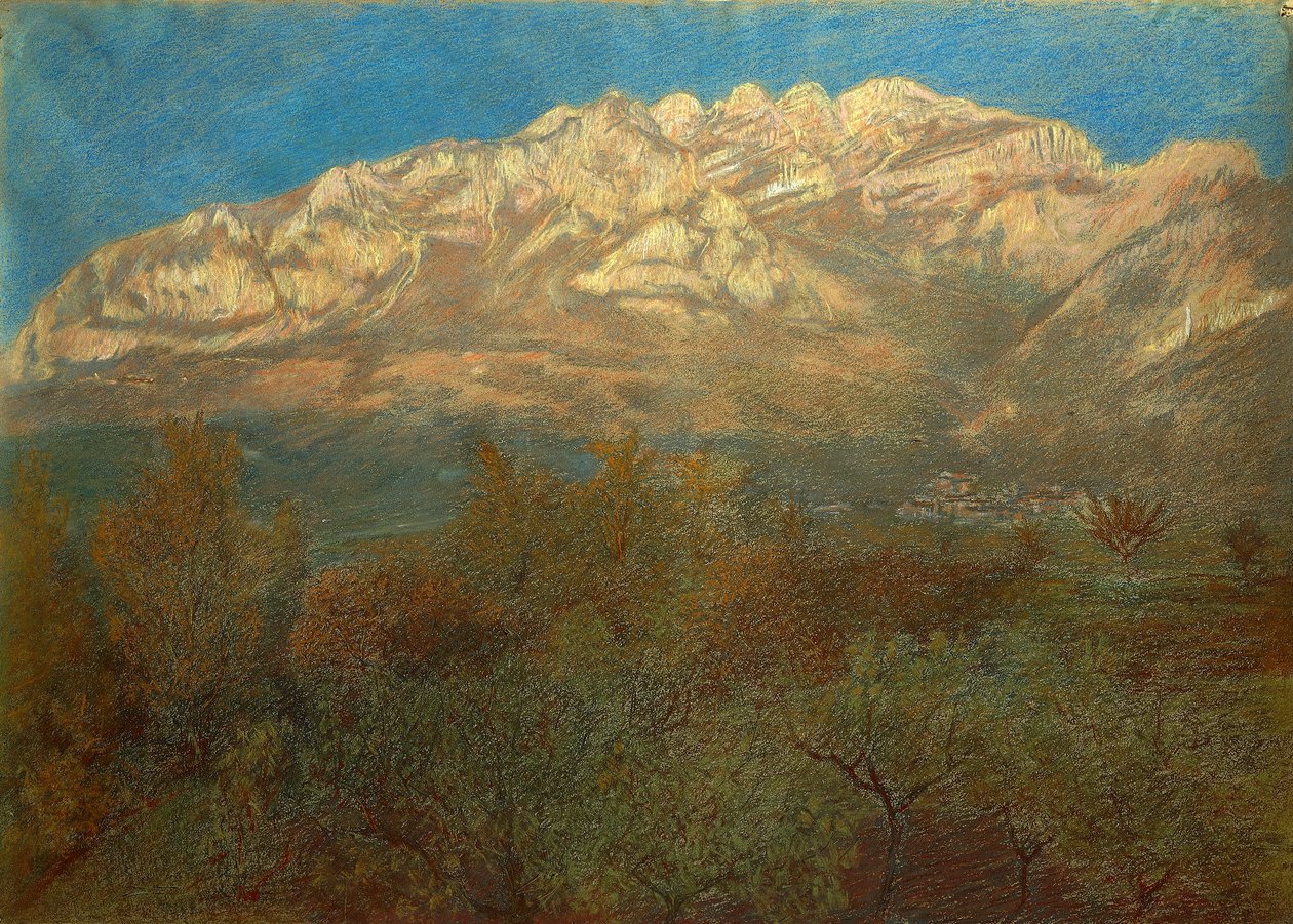 雷塞根山 作者 加埃塔诺·普雷维亚蒂（Gaetano Previati）