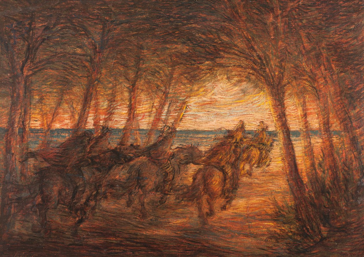 骑 作者 加埃塔诺·普雷维亚蒂（Gaetano Previati）