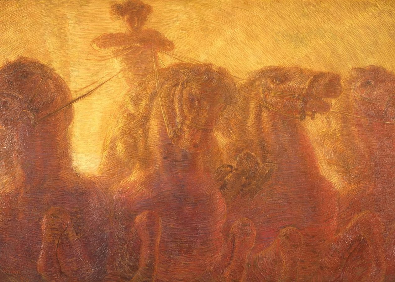 太阳的战车或商业的胜利，1907年， 作者 加埃塔诺·普雷维亚蒂（Gaetano Previati）
