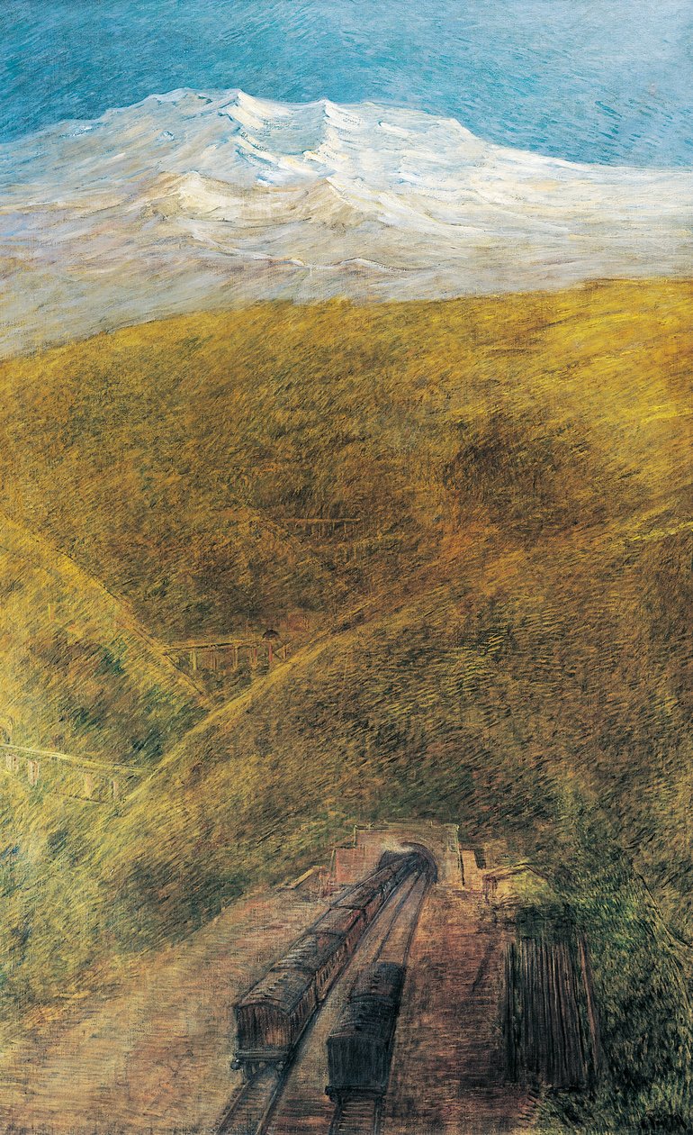 阿尔卑斯山的隧道 作者 加埃塔诺·普雷维亚蒂（Gaetano Previati）