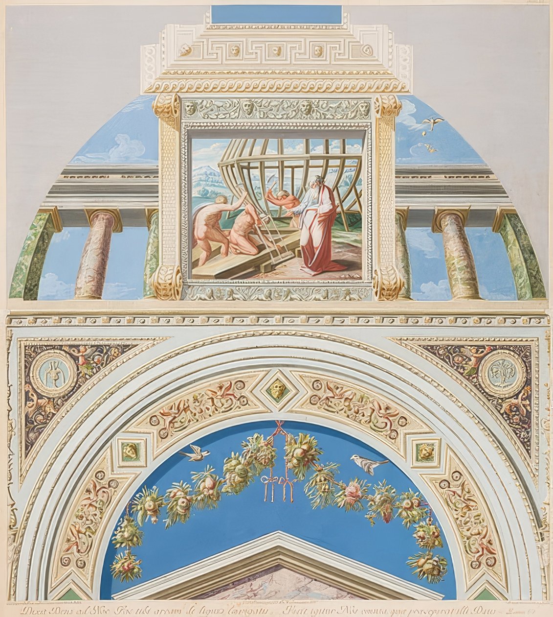 挡板和拱形结构的方舟结构。 1774年 作者 盖塔诺·萨沃雷利（Gaetano Savorelli）