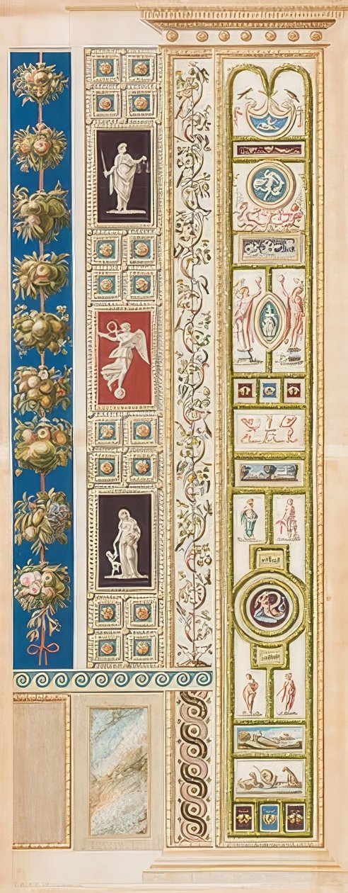 Pilaster Loggia XIII（装饰有山水和猎物） 作者 盖塔诺·萨沃雷利（Gaetano Savorelli）