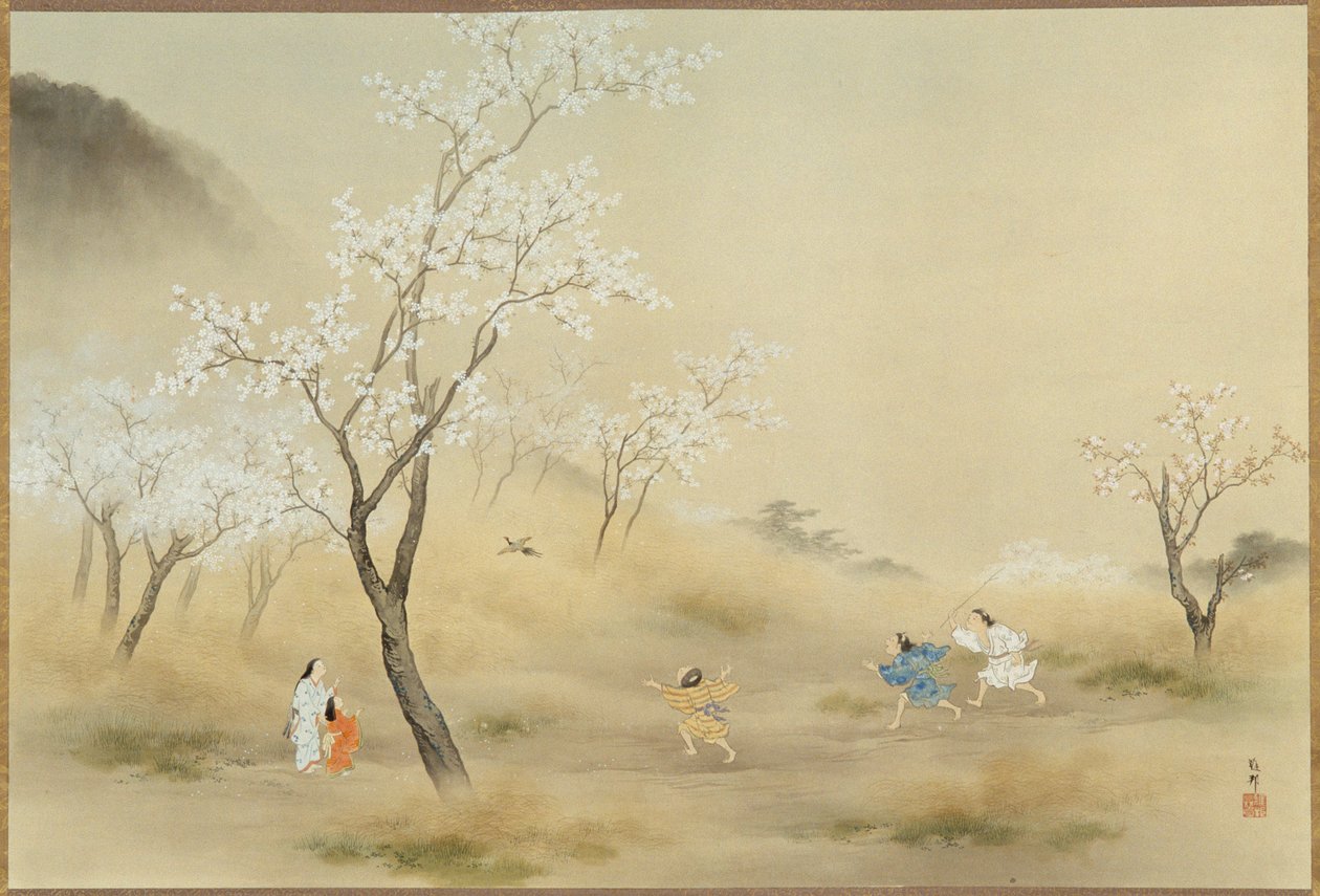 野生动物》，约1905年（纸上水墨和彩色）。 作者 桥本佳穗