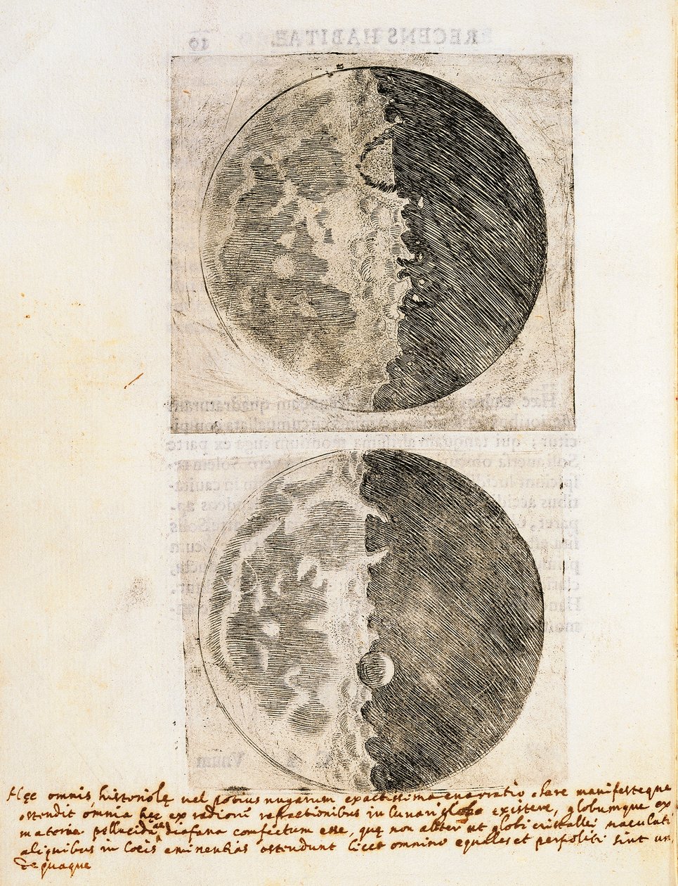 Sidereus Nuncius（星空使者），附有月相和月面的图画 作者 伽利略伽利略