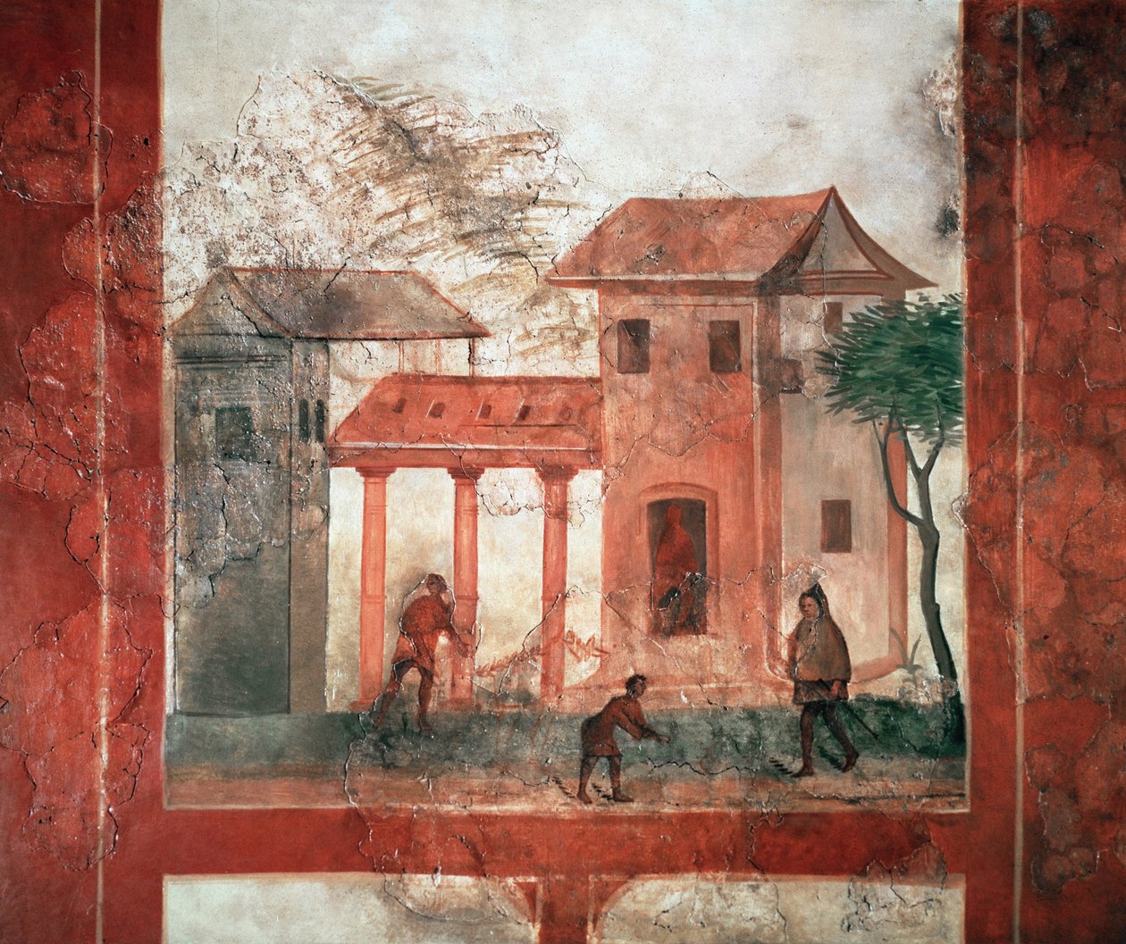 乡村别墅（壁画，约200年）。 作者 加洛·罗马