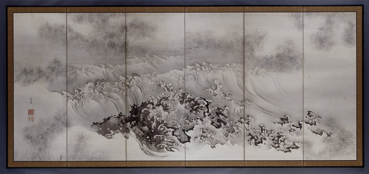 海岸边的海雕屏风
海岸边岩石上的海鹰 作者 元良