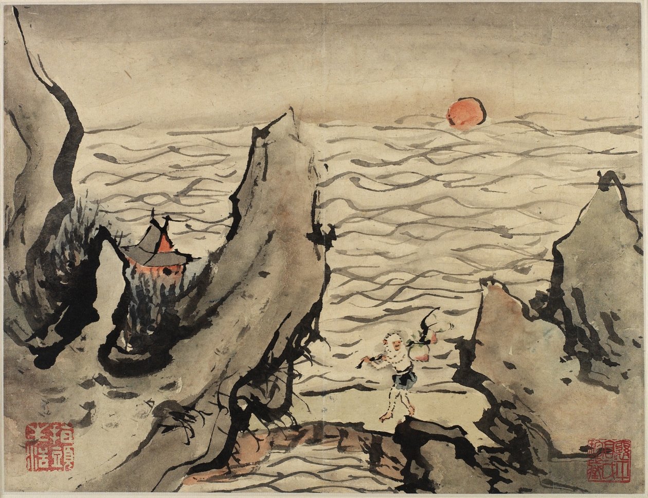 手指画，来自1684年的十张专辑 作者 高其培