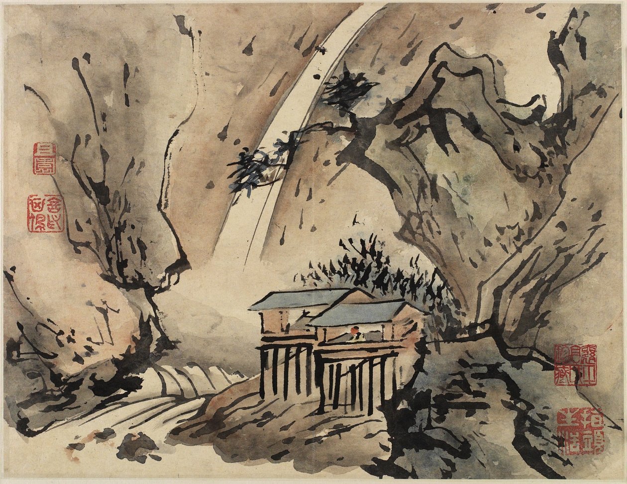 手指画，来自1684年的十张专辑 作者 高其培