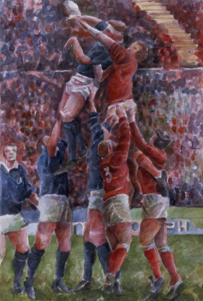 Rugby International，Wales V Scotland（wc on paper） 作者 加雷斯·劳埃德·鲍尔