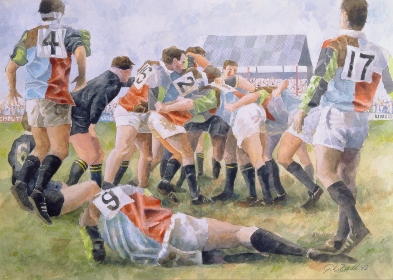 橄榄球比赛：Harlequins v Wasps，1992（wc） 作者 加雷斯·劳埃德·鲍尔