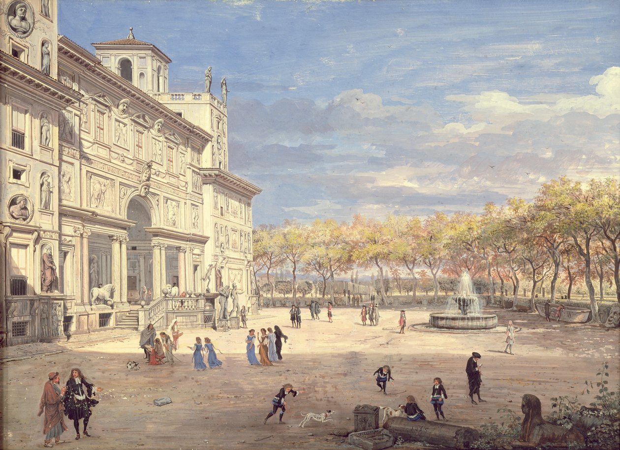 Villa Medici，罗马，1685年 作者 加斯帕·范·威特尔