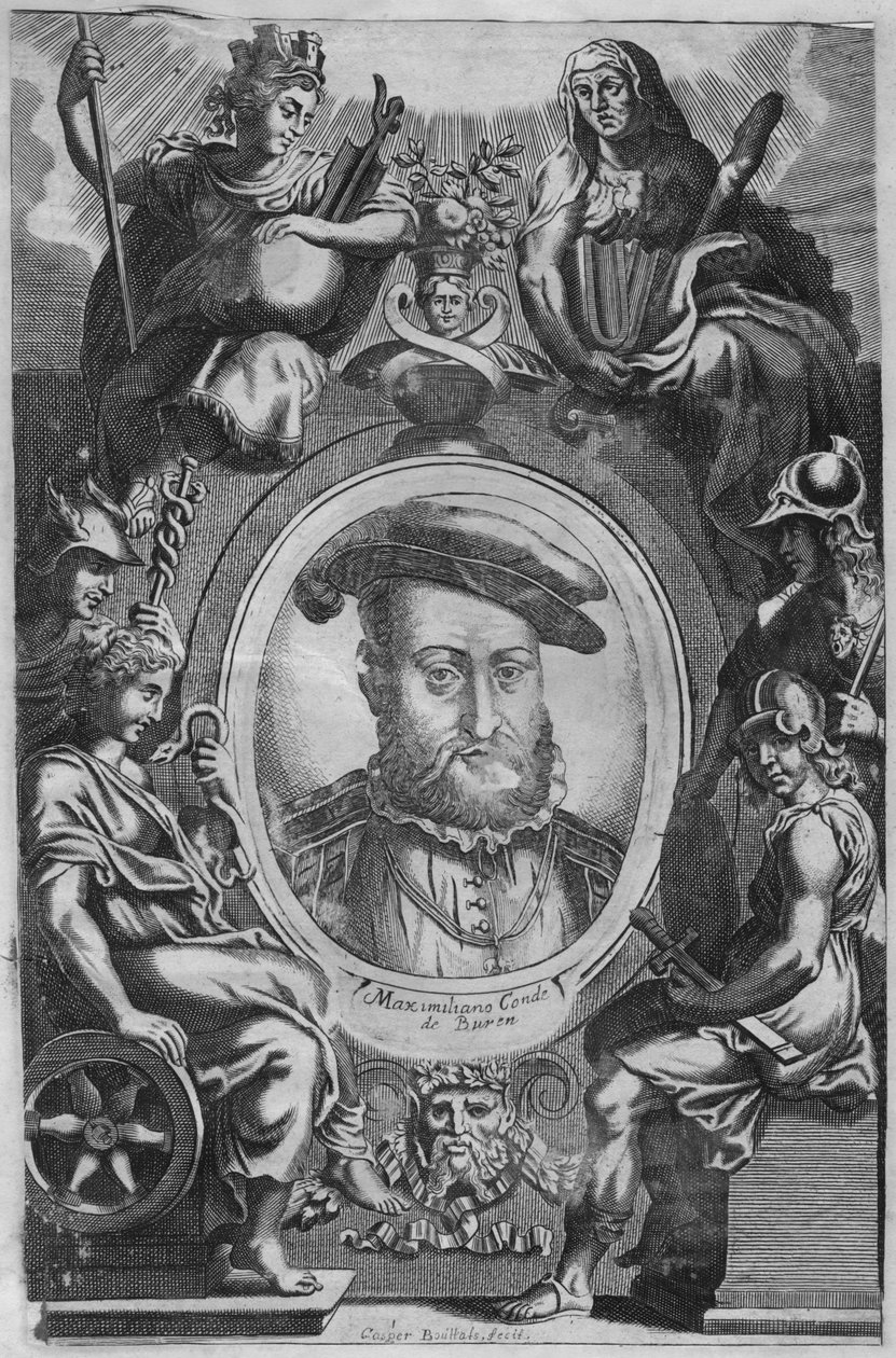 Maxilmiliano Conde de Buren，十七世纪中叶。 作者 加斯帕·布塔兹（Gaspar Bouttats）