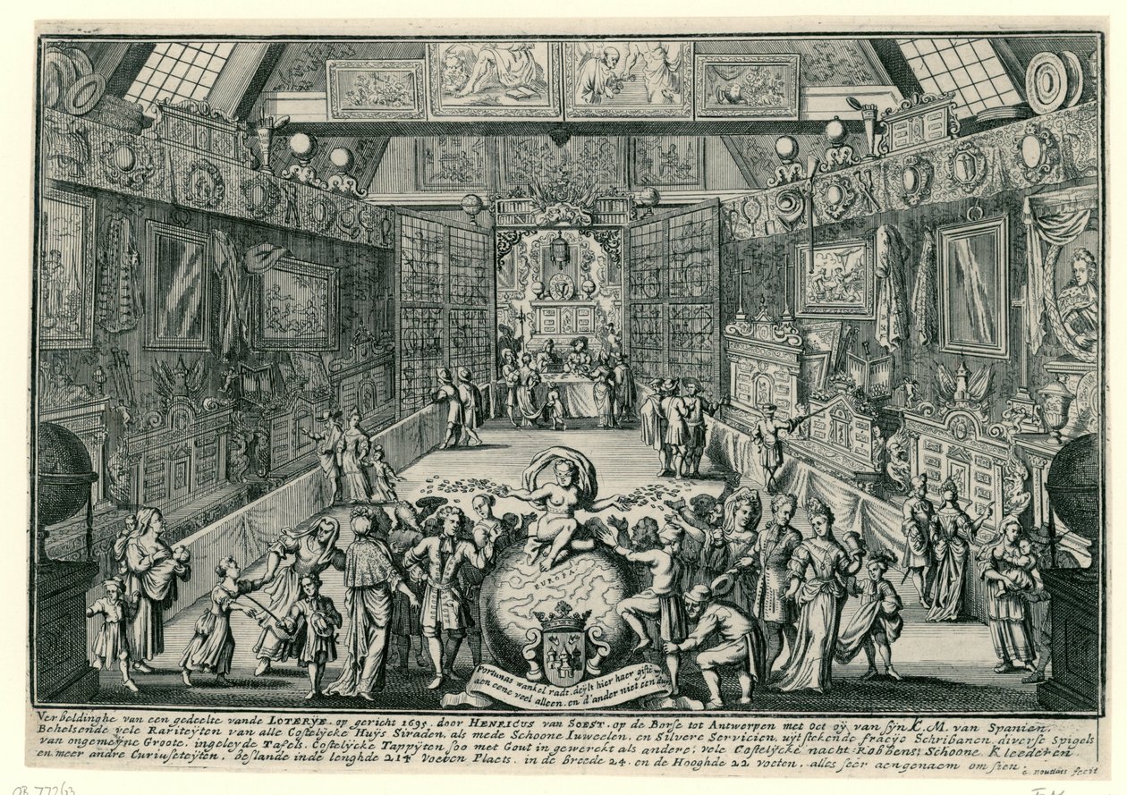1695年在安特卫普的Henricus van Soest彩票 作者 加斯帕·布塔兹（Gaspar Bouttats）