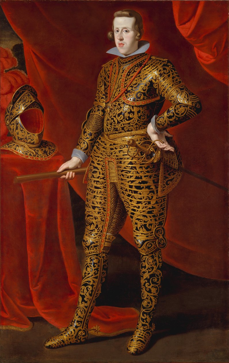 菲利普四世（1605-1665）在Parade Armor，c.1628 作者 加斯帕·德·克雷耶