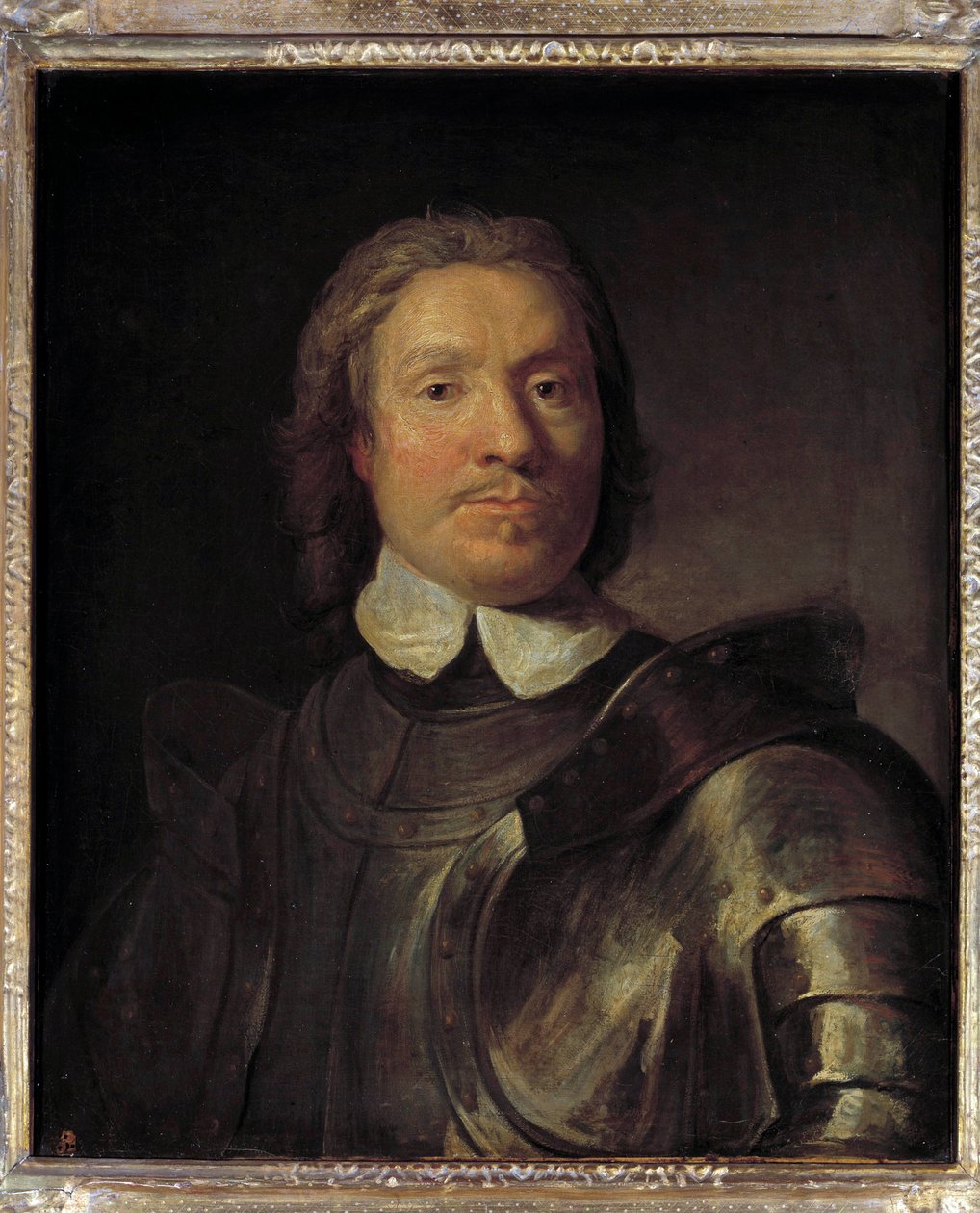 奥利维尔·克伦威尔 (1599-1658) 的肖像，英格兰护国公 奥利弗·克伦威尔参加了第一次英国革命 (1641-1649) 由 Gaspard de Crayer (1584-1669) Sun 绘制。 0.67x0.58 米。 作者 加斯帕德（之后）教堂