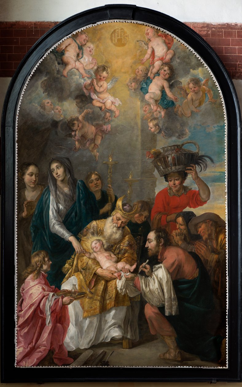 教区教堂（Parochiekerk Sint-Andries）。内部。绘画。割礼。 作者 加斯帕·德·克雷耶