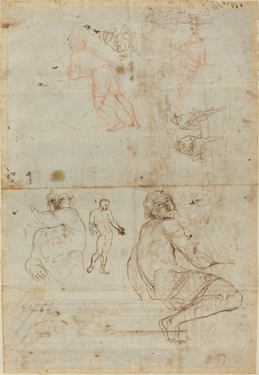来自法尔内塞宫和生活中的人物 作者 加斯帕·范·维特尔在 Annibale Carracci 之后
