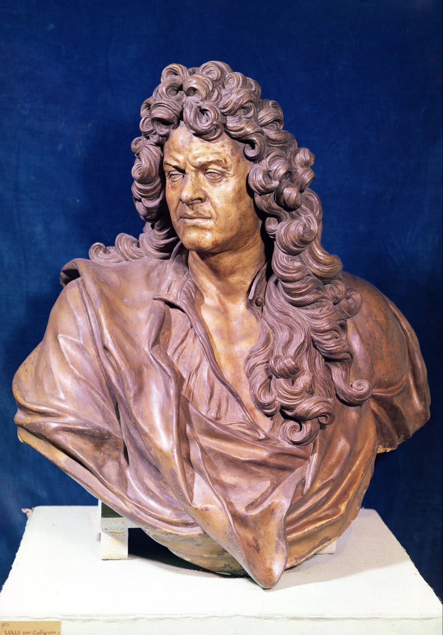 Jean Baptiste Lully的半身像（1632-87）（铜牌） 作者 加斯帕德·科利尼翁（Gaspard Collignon）