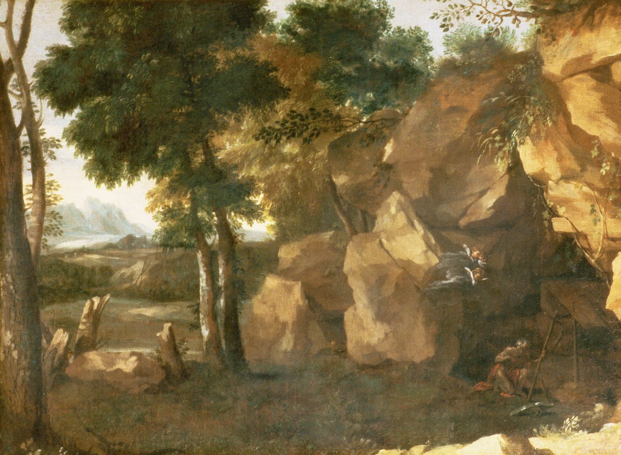 圣杰罗姆 作者 加斯帕德·普桑·杜格（Gaspard Poussin Dughet）