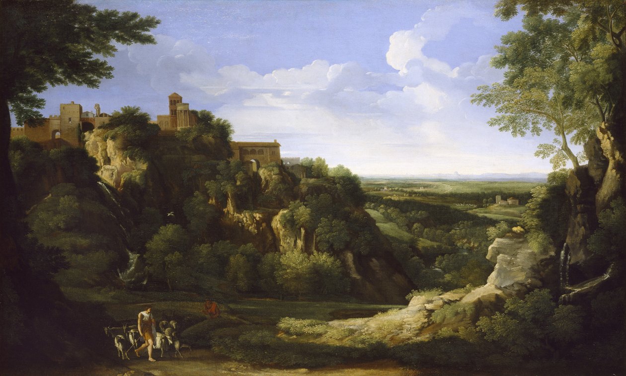 Tivoli的看法与距离的罗马，17世纪 作者 加斯帕德·普桑·杜格（Gaspard Poussin Dughet）