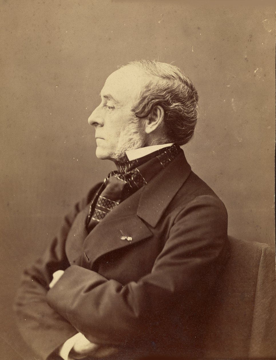 Ernest Legouvé 1807-1903, 1861-1869的肖像。 作者 加斯帕德·费利克斯·纳达尔