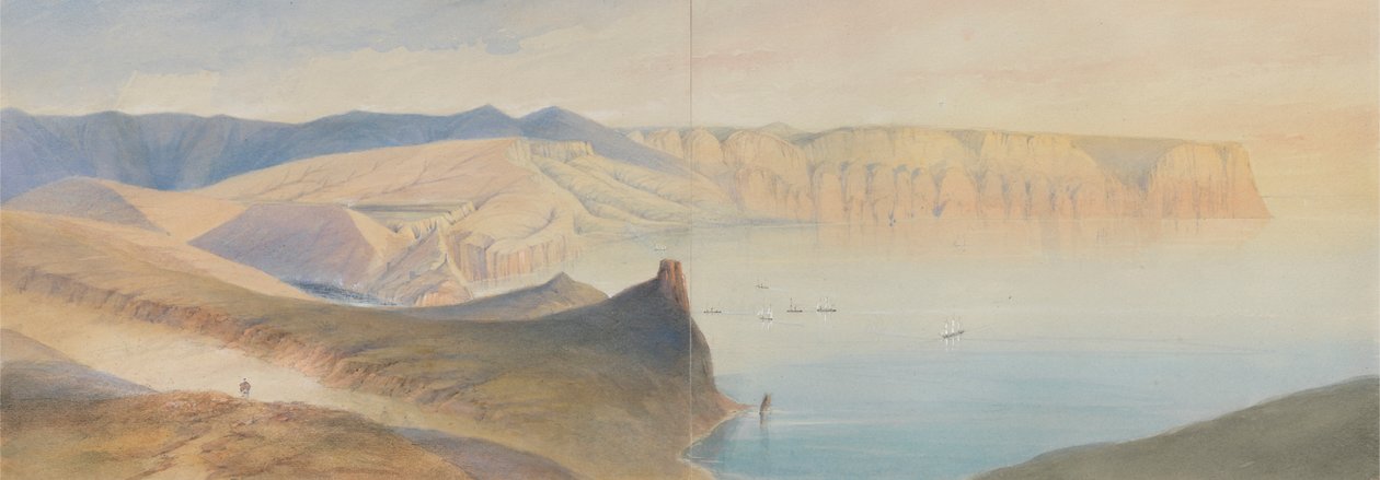 艾亚角和巴拉克拉瓦湾，1854 年 作者 Gaspard Le Marchant Tupper