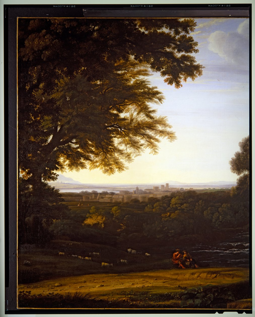 意大利田园风光，细节，日期不详 作者 加斯帕德·普桑·杜格（Gaspard Poussin Dughet）