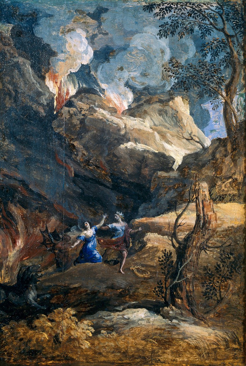 奥菲斯与欧律狄刻 作者 加斯帕德·普桑·杜格（Gaspard Poussin Dughet）